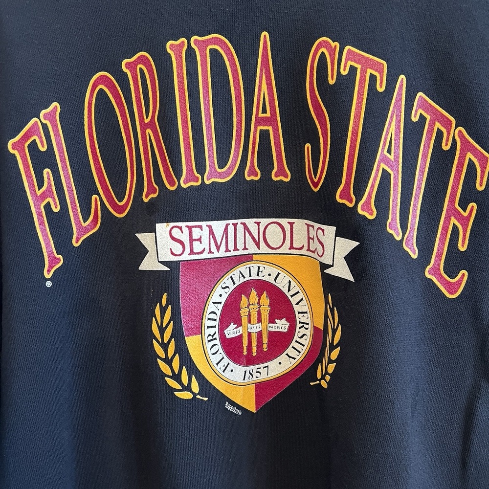 Vintage 90s FSU Florida State Seminoles‎ Sweatshirt Black Men Women USA - Picture 2 of 11